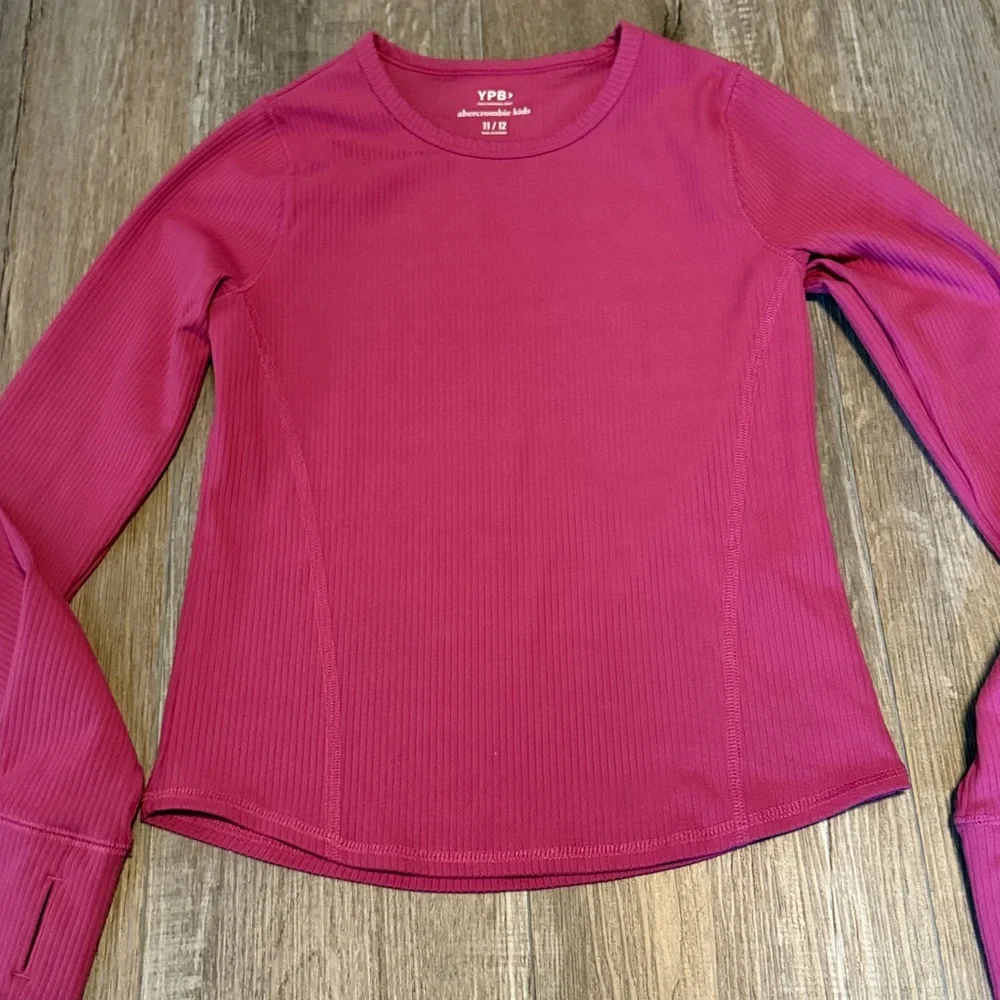 YPB Abercrombie Kids Ribbed Long-Sleeve Tee